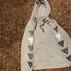 Gray Guess hoodie, warn only a couple times